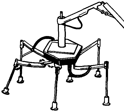 Рисунок шестиногой шагающей машины М. Игнатьева