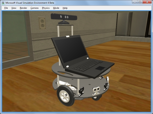 Screenshot of Microsoft Robotics Developer Studio